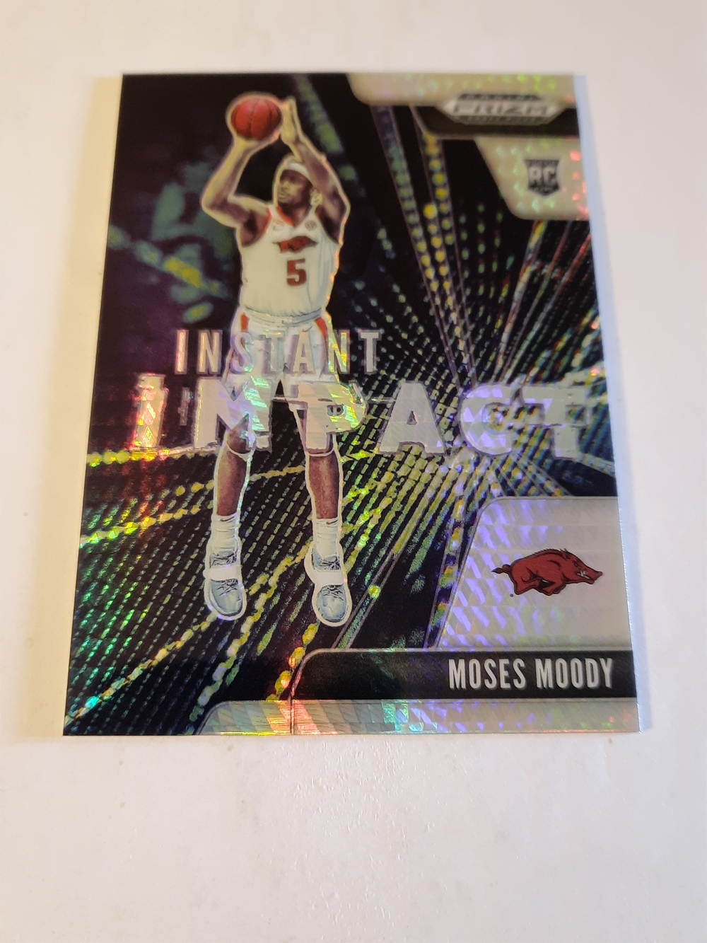 2021 Panini Prizm Instant Impact Prizm Parallel Moses Moody RC NM‑MT